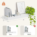 Heimlove 12" Deep Floating Shelves, 36 x 12 Inch Wall Mounted Long Floating Shelf with Invisible Brackets, for Home Decor, Bedroom, Kitchen, Living Room, Bathroom - 1 Pack, White by CozyNest Decor