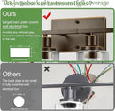 4 Light Bathroom Light Fixtures, Oil-Rubbed Bronze Modern Vanity Lights with Clear Glass Shades, Bathroom Wall Lamp for Mirror Living Room Cabinet by CozyNest Decor