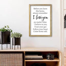 Before You Leave This Home Sign Wall Decor 16x11 Inch I Love You Inspirational Entryway Wood Framed Wall Hang Art (Wood) by CozyNest Decor