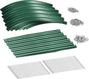 Land Guard 8×2×1.5ft Galvanized Raised Garden Bed Kit, Raised Garden Boxes Outdoor, Oval Metal Raised Garden Beds for Vegetables, Forest Green by GreenHaven Gardens
