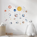 Solar System Wall Decals for Kids - Planets and Space Themed Wall Stickers by Lipastick - Peel and Stick Vinyl Decals for Boys and Girls Bedroom, Nursery, Playroom, Daycare - M Size by TinyTreasures Baby Boutique
