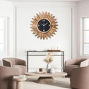 Honiway Large Wall Clock Battery Operated 21 in Rustic Wood Boho Sunburst Decorative Wall Clock Silent Non Ticking Farmhouse Wall Clocks for Living Room Bedroom Kitchen Bathroom Decor (Rustic Brown) by CozyNest Decor