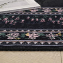 Area Rugs 8x10 Clearance Impressionist-Style Vintage Washable Area Rug Non Slip Low Pile Large Rug for Bedroom Farmhouse Dining Room Kids Playroom, Black by TinyTreasures Baby Boutique