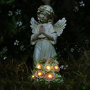 Garden Decor Angel Statue, Outdoor Patio Garden Sculptures & Statues, Solar Yard Decorations Lawn Ornaments Figurines for Outside by GreenHaven Gardens