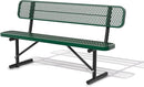 4/6/8 Feet Park Bench for Outside Heavy Duty Metal, Garden Benches Outdoor Bench with Backrest & Portable Frame, for Shopping Malls Stores Parks Patios Decks, Green by GreenHaven Gardens