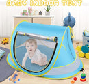 Baby Beach Tent,Large Pop Up Beach Tent Sun Shade for Beach,Portable Baby Travel Tent with Mosquito Net,Indoor Baby Play Tent,UPF 50+ UV Protection Sun Shelters for Infants by TinyTreasures Baby Boutique