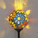 Afirst Solar Lights Outdoor Decorative - Solar Gazing Ball Mosaic Garden Stakes Flower Decorative Lights Waterproof for Pathway Yard Lawn Decoration Yellow by CozyNest Decor