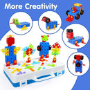 STEM Toys for 3 5 7 Year Old Boys Kids, 232 Pcs Kids Drill Set Building Blocks, DIY Educational Construction Engineering Toys, Creative Mosaic Electric Drill Set Gift for Kid Boys Girls Age 3-8 Years by TinyTreasures Baby Boutique