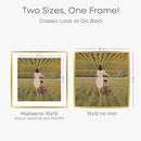 Homeforia 12x12 Picture Frame Gold, High End Metal 12 x 12 Square Poster Frame with Mat 10 x 10 Photo, 12x12 Frame Matted to 10x10 Print, 12by12 Gold Hanging Frames, Tempered Glass, Wall Kit, Set of 1 by CozyNest Decor