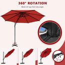 Abba Patio 10FT Vienna Offset Patio Umbrella Outdoor Cantilever Umbrella with 360° Rotation Design and Easy Tilt Adjustment UV 50+ Protection 8 Ribs for Backyard Garden Deck Pool Patio, Red by GreenHaven Gardens