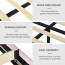 Twin Size Bed Frame, Velvet Upholstered Platform Bed with Vertical Channel Tufted Headboard and Footboard, No Box Spring Required, Easy Assembly, Pink by CozyNest Decor