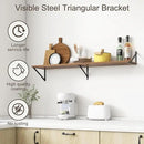 Floating Shelves 48 Inch Long, 10" Deep Floating Shelves, Walnut Wall Shelves 48 x 10, Set of 2, Wide Large Display Storage Shelves for Bathroom, Living Room, Rustic Wood Shelves with Brackets by CozyNest Decor