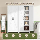 Letaya Storage Cabinet,75" H Metal Kitchen Pantry Cabinets with Doors and Adjustable Shelves,Pantry Organizers for for Cupboard/Office/Garage Room,White by CozyNest Decor