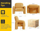 Modern Sherpa Accent Chair, Teddy Upholstered Arm Single Sofa, Cozy Fluffy Reading Chair for Living Room, Bedrooms, Corner (Yellow) by CozyNest Decor