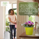 Self Watering Planters for Indoor Plants 7 inch Flower Pot with Water Level Indicator Lemon Green 3 Pack African Violet Self Watering Pots for All Orchid Agave by GreenHaven Gardens
