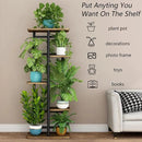 LINZINAR Plant Stand 5 Tier 6 Plant Multiple Flower Rack Holder Shelves Rack Storage Organizer Display Indoor Planter for Balcony Bedroom Patio Garden Living Room, Black by GreenHaven Gardens