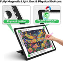 Zocelight Rechargeable A4 Light Pad with Built-in Stand,Super Bright Magnetic Light Table with Physical Buttons,Wireless Light Box for Tracing, Light Board for Diamond Painting,Sketching Weeding Vinyl by TinyTreasures Baby Boutique
