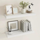 24 inch Floating Shelves Long Floating Shelves for Wall Large Wall Mounted Shelves with Invisible Brackets, White Shelves for Bathroom, Living Room, Kitchen, Office, 24x6.7 inch deep Set of 2 by CozyNest Decor