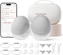 Momcozy Breast Pump Hands Free Upgraded Mobile Flow | M9, App Discreet Control with Personalized Multi-Modes & 15 Levels, Wearable Breast Pump 24mm, 2 Pack Gray by TinyTreasures Baby Boutique