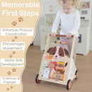 Wooden Baby Walker, Baby Push Walker, Activity Walker, for Babies 12 Months Learning to Walk, Montessori Walker Toy, Activity Center, Wooden Baby Toys by TinyTreasures Baby Boutique