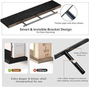 Fun Memories 48 Inch Floating Shelves - Fireplace Mantel Shelf - Deep Wall Mounted Wood Storage Shelf for Bedroom, Kitchen, Farmhouse - 1 Pack, Rustic Black by CozyNest Decor