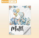 Custom Baby Crib Set - 5 Pcs Personalized Name Blue Dinosaur Crib Bedding Set for Infants Toddlers - Soft Double Layer Nursery Bedding Set for Boys - Customized Gifts for Baby Shower Birthday by TinyTreasures Baby Boutique