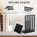 Metal Bookends for Bookshelves and Magazines - Strong Heavy Duty Book Dividers for Home, Office and School by CozyNest Decor
