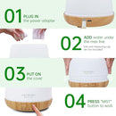ASAKUKI Essential Oil Diffuser, 300ml Ultrasonic Aromatherapy Oil Humidifier with 7 Colors Lights 2 Mist Mode for Home by TinyTreasures Baby Boutique