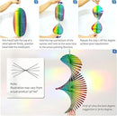 Wind Spinner Rainbow Wave Wind Spinners for Yard and Garden,15in Hanging Kinetic Yard Art Wind Sculpture,3D Wind Spinners Outdoor & Indoor Rainbow Helix Garden Decor Christmas Ornaments by GreenHaven Gardens
