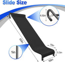 Universal Trampoline Slide with Buffer Region, Heavy Duty Steel Trampoline Accessory, for 8 10 12 14 15 16FT Trampoline, Ideal for Children or Kids to Climb up and Slide Down. (Black) by TinyTreasures Baby Boutique