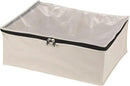 Household Essentials 3364-1 Cotton Canvas Blanket Storage Bags | Natural, Off-White by CozyNest Decor