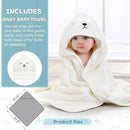 MoreFeel Collapsible Baby Bathtub for Newborn with Thermometer & 1 Hooded Towel & 1 Soft Floating Cushion,Portable Travel Bathtub with Drain Hole, Durable Foldable Baby Tubs for Infants to Toddler by TinyTreasures Baby Boutique