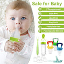 WAJIAYON Food Feeder for Baby, Fruit Feeder Pacifier (3 Pcs) with 6 Different Sized Silicone Pacifiers,Silicone Baby Food Dispensing Spoon 90ML with Babies Spoons,Pacifier Clip Babies Feeding Set by TinyTreasures Baby Boutique