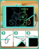 Bravokids 10 Inch LCD Writing Tablet for 3 Year Olds - Electronic Drawing Pad and Doodle Board as Educational Birthday Gifts for Girls and Boys (Green) by TinyTreasures Baby Boutique