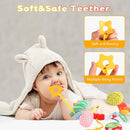 Car Seat Toys for Babies 0–12 Months, Hanging Infant Plush Rattle Toy with Mirror & Crinkle Clip-On Activity Toy for Car Seat, Stroller, Crib & Play Gym Baby Gift for Boys & Girls by TinyTreasures Baby Boutique