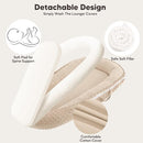 Baby Lounger - Infant Lounger Pillow for Newborn 0-24 Months, Soft, Breathable & Portable Baby Lounger Pillow for Boys & Girls, Cozy Baby Floor Seat for Home & Travel (Beige) by TinyTreasures Baby Boutique