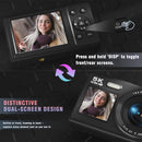 5K Digital Camera, Dual Screens Camera with 18X Digital Zoom, Compact Vlogging Camera for Teens, Beginner-Friendly Gift Pack, 32GB Card & 2 Batteries, Black by TinyTreasures Baby Boutique