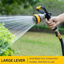 FANHAO Heavy Duty Fireman's Hose Nozzle, Metal Water Nozzle with 8 Spray Patterns, High Pressure Garden Hose Sprayer with Lever Control and Non-Slip Grip to Water Plants & Lawns, Wash Cars & Clean by GreenHaven Gardens