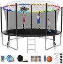 SKYUP Tranpoline 1500LBS 16 15 14 12 10 8 FT Tranpoline for 7-10 Kids and Adults, Windproof Outdoor Tranpoline with Enclosure Net, Basketball Hoop, Easy to Install & Last Long - ASTM Approved by TinyTreasures Baby Boutique