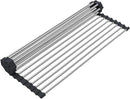 Searik Dish Drying Rack Roll Up Sink Drying Rack, Over The Sink Dish Rack Multi-Use Stainless Steel Dish Drainers Heat Resistant Mat for Drying Draining Trivet (17.7"x13.8") by CozyNest Decor
