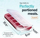 Souper Cubes 2 Tbsp. Silicone Freezer Molds - Perfect for Storing Garlic, Herbs, Ginger, Pesto, Tomato Paste, Lemon Juice, Purees and More - Silicone Baby Food Freezer Tray - Cranberry – 2-Pack by TinyTreasures Baby Boutique