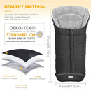 Orzbow Warm Bunting Bag Universal, Stroller Sleeping Bag Cold Weather, Waterproof Toddler Footmuff (Black, Large) by TinyTreasures Baby Boutique