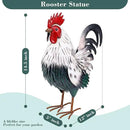 Rooster Garden Statue Sculpture Metal Chicken Yard Decor Outdoor Figurines Patio Backyard Decoration by GreenHaven Gardens