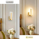Joosenhouse Modern LED Wall Sconce Set of 2, Brass Warm White Light Wall Sconce 3000K, Hardwired Up and Down Wall Mount Light for Hallway, Bedroom, Study, Living Room Indoor Wall Light