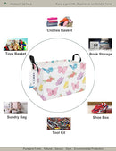 Rectangular Folding Laundry Basket,waterproof Canvas Basket,gift basket,Suitable for children's room,Office,Clothes,Toys Storage(Butterfly) by TinyTreasures Baby Boutique