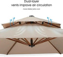 PURPLE LEAF 11ft Patio Umbrella with Base Outdoor Square Umbrellas Large Cantilever Umbrella Windproof Offset Umbrellas Heavy Duty Sun Umbrella for Garden Deck Pool Patio, Beige by GreenHaven Gardens