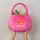 Personalization Universe Jack-o'-Lantern Embroidered Plush Halloween Treat Bag, Candy Bag, Perfect for Trick or Treating by TinyTreasures Baby Boutique
