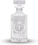 Gifts Inscribed Custom Whiskey Decanter Bottle (750 ml) - Personalized Glass Liquor Decanter Set - Customized Glassware - Engraved Whisky Glassware Gift for Wedding, Groomsman, Anniversary, Birthday by CozyNest Decor