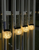 Solar Lantern Solar Lights Outdoor Waterproof 2-Pack, Solar Powered Hanging Lights Cracked Glass Hanging Globes for Christmas Decoration, Shepherd Hook, Garden Tree Ornaments by GreenHaven Gardens
