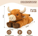 Cuckool Bull Stuffed Animals, Microwavable Stuffed Animals Adorable Fluffy Bull Plush for Warmth & Comfort, Heatable Coolable Lavender Scent Toys, Cute Soft Plushies Gift for Kids Boys Girls & Adults by TinyTreasures Baby Boutique